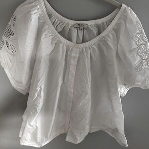 Madewell White embroidered Blouse Relaxed Fit